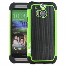 Njjex Hybrid Rubber Plastic Impact Defender Hard Protective Case Cover For HTC One M8
