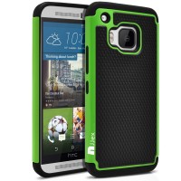  Hybrid Rubber Plastic Impact Defender Rugged Slim Hard Protective Case Cover Shell For HTC One M9