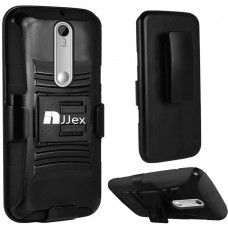 Njjex Shock Absorbing Holster Locking Belt Clip Defender Case Cover For Moto X Play