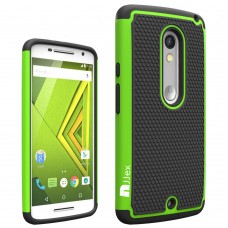 Shock Absorbing Hybrid Rubber Plastic Impact Defender Rugged Slim Hard Case Cover For Moto X Play/MAXX 2