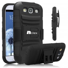 Njjex Shock Absorbing Holster Locking Belt Clip Defender Heavy Kickstand Cover For Samsung Galaxy S3