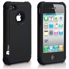 Njjex Hybrid Rubber Plastic Impact Defender Rugged Slim Hard Protective Case Cover Shell For iPhone 4 4S