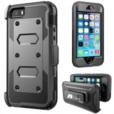 Njjex Heavy Duty Sport Rugged Drop Resistant Shockproof Dustproof Protective Case Cover for Apple iPhone 5 5S SE